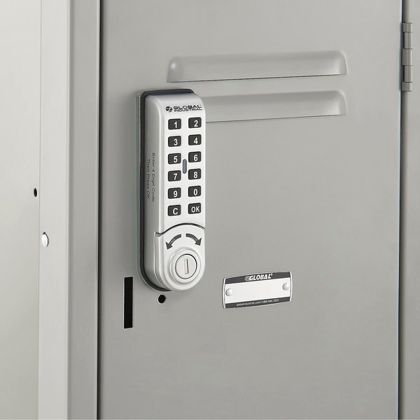 Global Industrial Electronic Vertical Keypad Lock with Master Key 493722